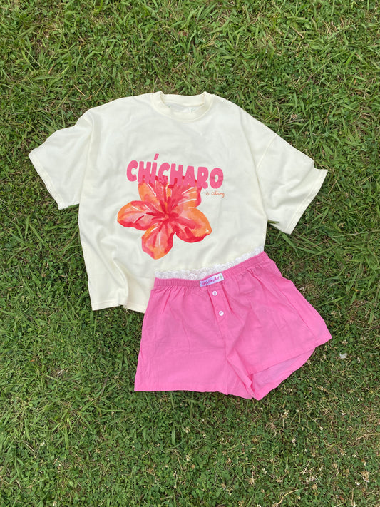 Camiseta Flor Chícharo